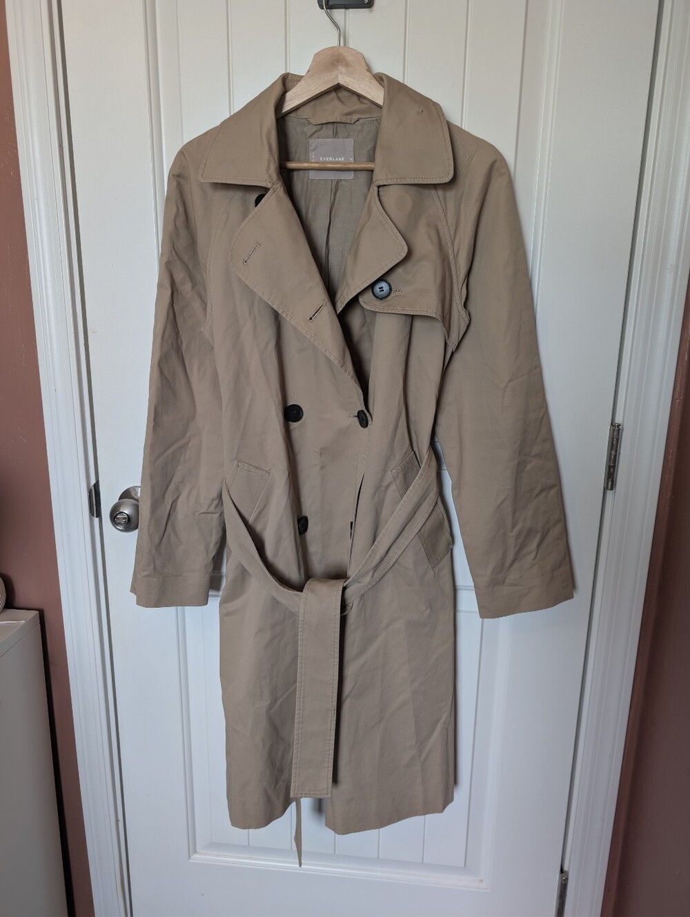 Everlane Modern Trench Coat Medium Khaki Tan